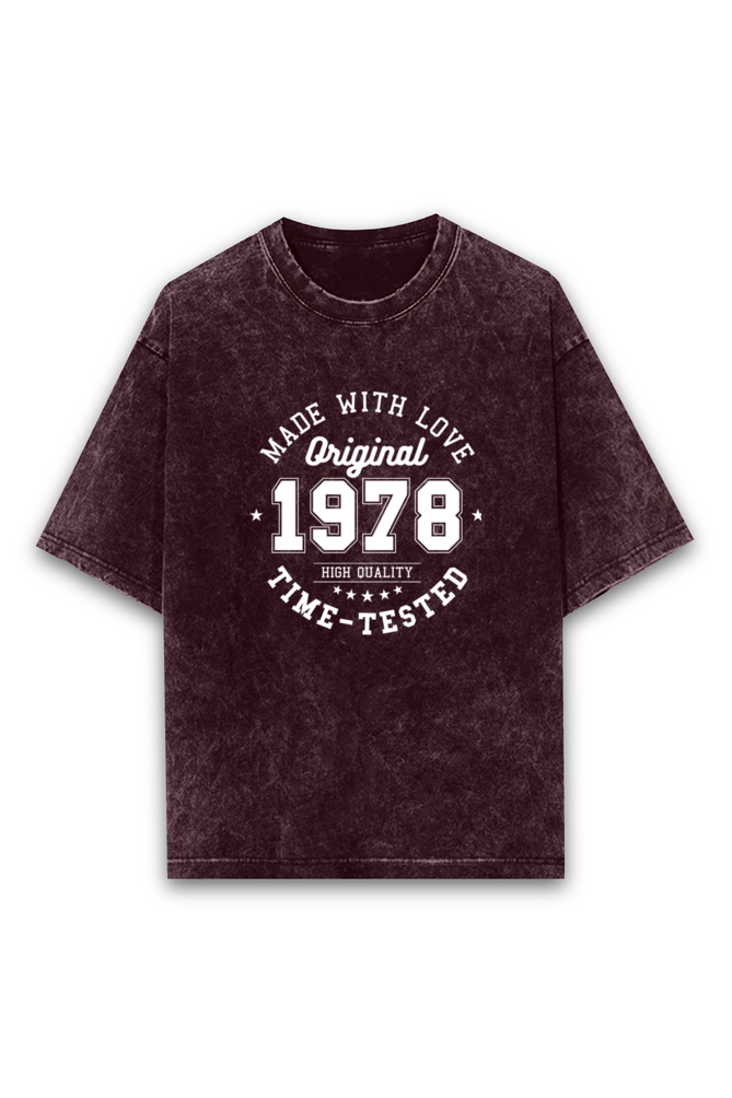 Acid Wash Classic Unisex Oversized T-Shirt