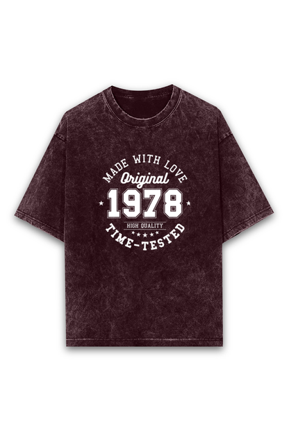 Acid Wash Classic Unisex Oversized T-Shirt