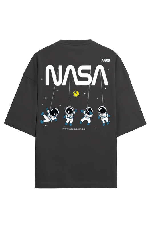 Oversized Terry T-Shirts- Nasa Design