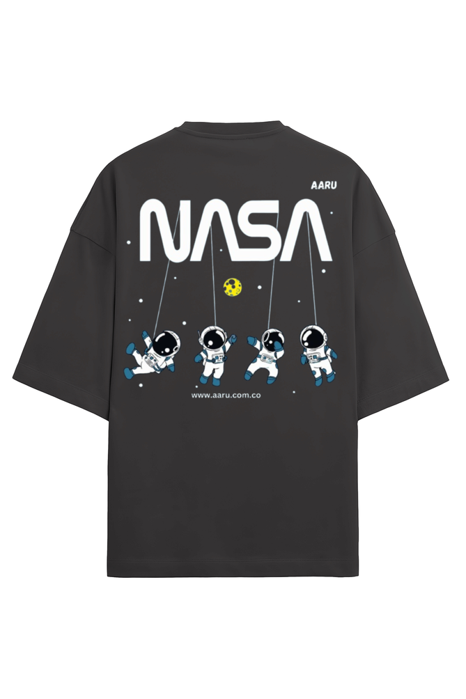 Oversized Terry T-Shirts- Nasa Design