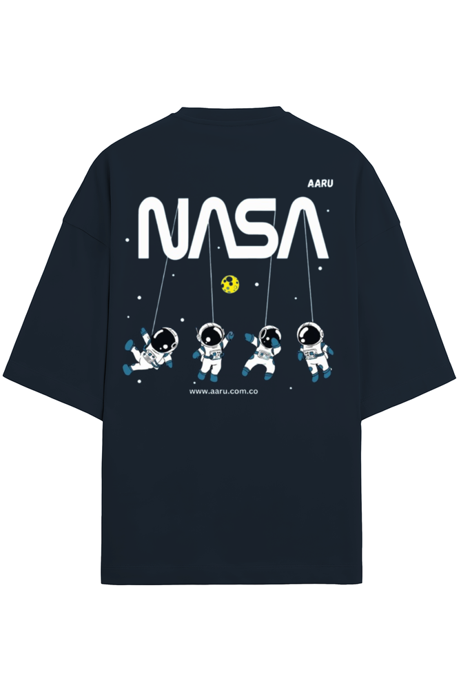 Oversized Terry T-Shirts- Nasa Design
