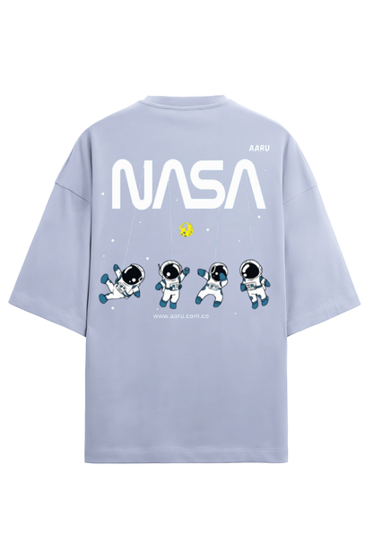 Oversized Terry T-Shirts- Nasa Design