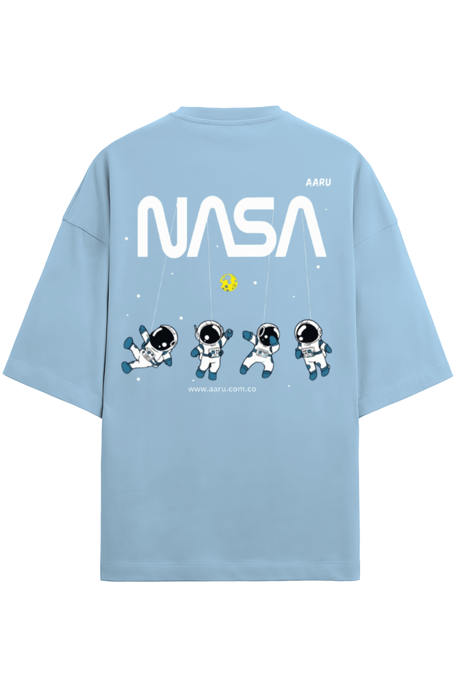 Oversized Terry T-Shirts- Nasa Design