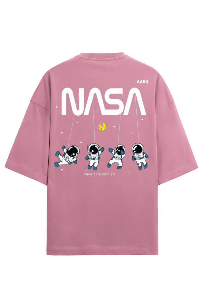 Oversized Terry T-Shirts- Nasa Design