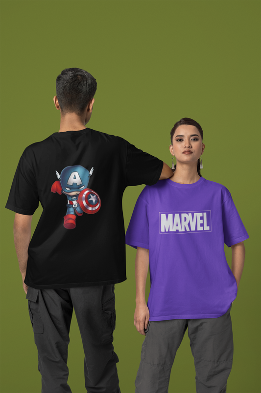 Oversized T-Shirts - Marvel Captain America